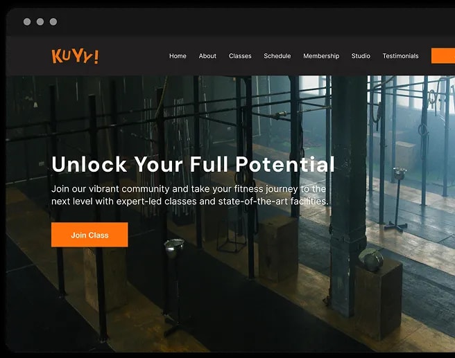 Pratinjau website bisnis yang dibuat dengan KUYY! untuk Bisnis
